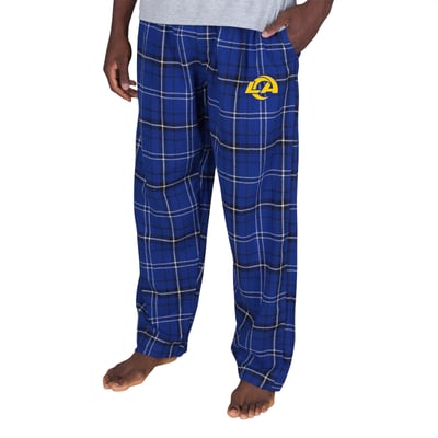  Los Angeles Rams Concepts Sport Ultimate Plaid Flannel Pants - Royal